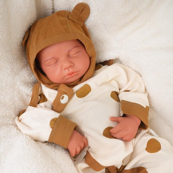 19.3in Full Silicone Reborn wheaten  Baby Boy Dolls Lifelike 6.6LB Weighted Doll - Picture 2 of 6